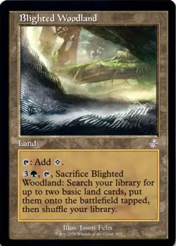 Blighted Woodland RETRO FRAME Time Spiral Remastered Magic MTG NM - Image 1