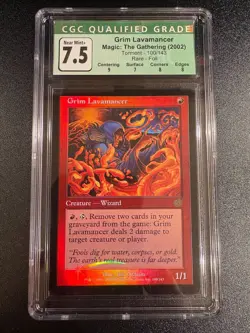 Graded CGC 7.5 Grim Lavamancer Torment Foil (2002) - Image 1