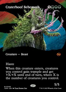 MTG -Craterhoof Behemoth - Fanart Tarkir: Dragonstorm - EDH / Playtest - Image 1