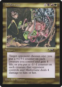 Alliances NM/M Misfortune Multicolor Sorcery Mtg Magic English Regular - Image 1