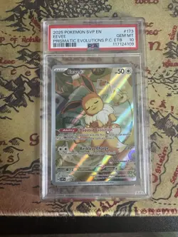 Pokemon Center Stamp PC ETB Promo Prismatic Evolutions Eevee PSA 10 - Image 1