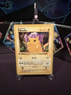 Pokemon Pikachu 1st Edition Base Set Shadowless Yellow Cheeks NM EXCELLENT! - Image 1