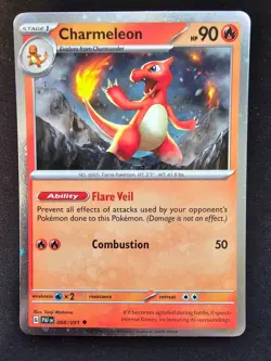 Charmeleon 8/91 - Cosmos Holo - Paldean Fates - Pokemon TCG - NM - Image 1