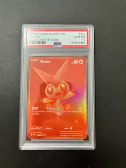 PSA 10 Victini 172/086 White Flare Pokemon Card English - Image 1