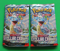 POKEMON SCARLET & VIOLET STELLAR CROWN 2 BOOSTER PACKS SEALED - Image 1