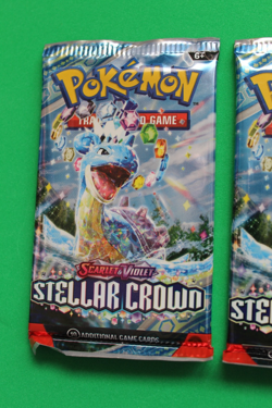 POKEMON SCARLET & VIOLET STELLAR CROWN 2 BOOSTER PACKS SEALED - Image 2