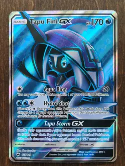 Pokemon TCG Tapu Fini GX Burning Shadows 133/147 Holo Full Art - Image 1