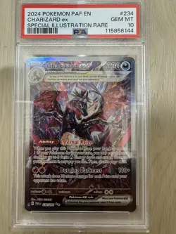 PSA 10 Charizard EX 234/091 Special Illustration Rare SIR Pokemon Paldean Fates - Image 1