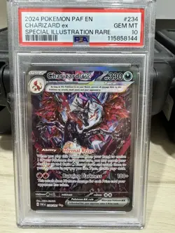 PSA 10 Charizard EX 234/091 Special Illustration Rare SIR Pokemon Paldean Fates - Image 2