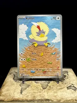 Rufflet Illustration Rare 154/086 Black Bolt Pokemon English TCG - Image 1