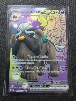 Arven’s Mabosstiff ex 218/182 NM - Ultra Rare - 2025 TCG Pokemon Destined Rivals - Image 1
