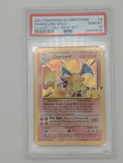 Pokemon TCG Charizard 4/102 Celebrations Classic Collection PSA 10 Gem Mint - Image 1