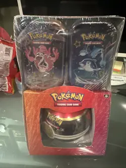 Pokemon TCG Paldean Fates Sam’s Club Exclusive 3 Tin Pack - Factory Sealed - Image 1