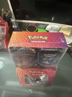 Pokemon TCG Paldean Fates Sam’s Club Exclusive 3 Tin Pack - Factory Sealed - Image 2