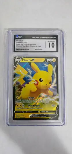 Pokemon PIKACHU V SWSH061 Black Star Promo CGC 10 GEM MINT - Image 1