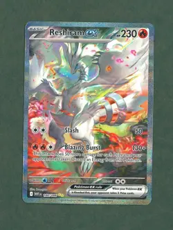 Reshiram ex 166/086 Sv:White Flare Holo Special Illustration Rare SIR Pokemon NM - Image 1