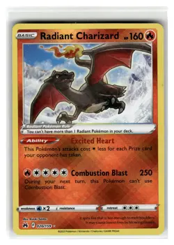 Radiant Charizard Radiant Rare Fire Holofoil Crown Zenith #020/159 [NM] Pokemon - Image 1