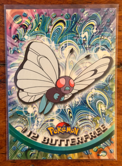 1999 Topps Pokemon Butterfree #12 TV Animation 1st Print Blue Logo Non Holo - Image 1