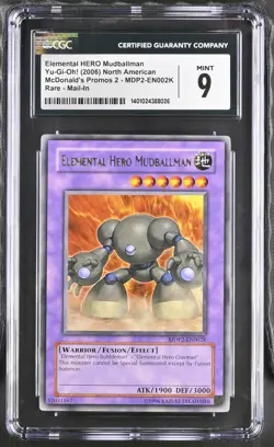 CGC 9 Yugioh Elemental HERO Mudballman MDP2-EN002K Redemption - Image 1