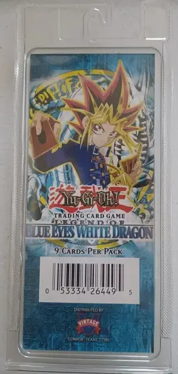2002 YU-GI-OH BLUE EYES WHITE DRAGON BOOSTER PACK 1ST EDITION RARE PACKAGING - Image 2
