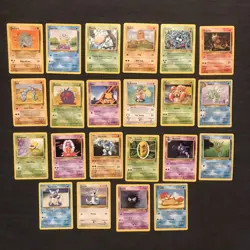Vintage Pokemon 22 Card Lot Base set 2 Common Uncommon WoTC LP - Image 1