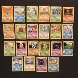 Vintage Pokemon 22 Card Lot Base set 2 Common Uncommon WoTC LP - Image 2