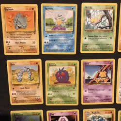 Vintage Pokemon 22 Card Lot Base set 2 Common Uncommon WoTC LP - Image 3