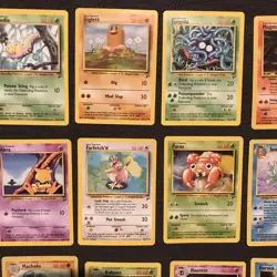 Vintage Pokemon 22 Card Lot Base set 2 Common Uncommon WoTC LP - Image 4