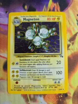 Magneton 11/62 Fossil Holo Rare Unlimited Pokemon TCG Card - Image 1