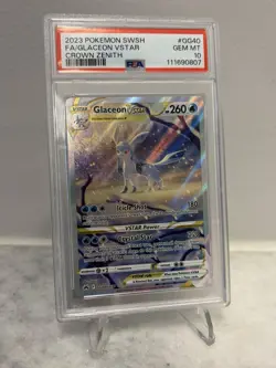 Pokemon TCG Glaceon VSTAR Galarian Gallery Crown Zenith Card GG40/GG70 - Image 1