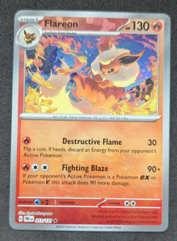 Pokemon TCG Flareon 013/131 Masterball Prismatic Evolutions Reverse Holo Card - Image 1