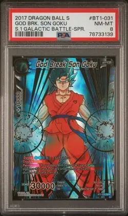 God Break Son Goku PSA 8 BT1-031 SPR Dragon Ball Super Card Game DBS - Image 1