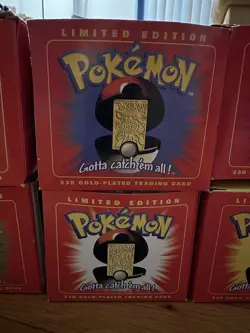 Pokemon 23k Burger King Gold Plated Trading Card Set Red Box Lot Of 6 SEE BELOW - Image 3