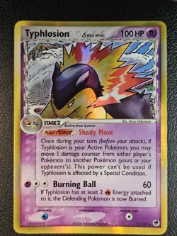 Pokemon TCG Typhlosion EX Dragon Frontiers Holo Rare Card 12/101 - Image 1
