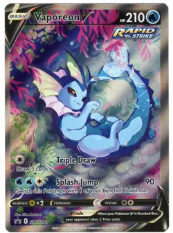 Vaporeon V SWSH181 Black Star Promo Holo Pokemon Card NM - Image 1