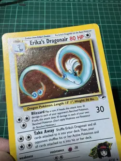 Pokemon Card Erika's Dragonair 4/132 Holo Rare Gym Heroes Set WOTC LP - Image 2