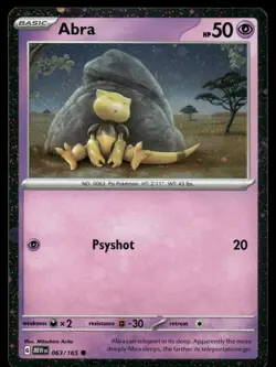 Pokemon Cards Abra 063/165 Miscellaneous Cards & Products Holofoil Promo NM - Image 1