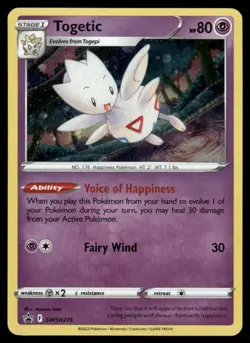 Pokemon Cards Togetic SWSH276 SWSH Black Star Promo NM - Image 1
