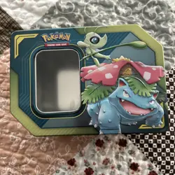 2019 Pokemon TCG EMPTY Celebi & Venusaur Tag Team Tin No Cards/Packs T1 - Image 1