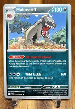 Mabosstiff 137/198 SV1 Scarlet & Violet Base Non Holo Pokemon Card NM - Image 1