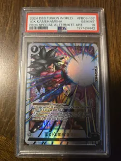 Fb02-137 10 Times Kamehameha Psa 10 Dragon Ball Super Card Game - Image 1