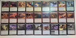 Magic the Gathering Dragons themed lot. Jund Green/Red/Black. 27 cards - Image 1