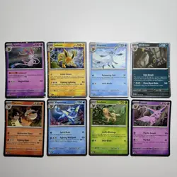 Pokemon TCG Prismatic Evolutions Costco Mini Tin Cosmos Promo Cards Set Of 8 NM - Image 1