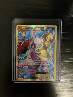 Pokemon Mewtwo EX TCG Full Art Holo Card 163/162 XY Breakthrough Secret Rare - Image 1