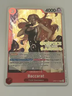 Baccarat (Judge Pack Vol. 4) OP07-010 One Piece Promotion Cards Foil - Image 2