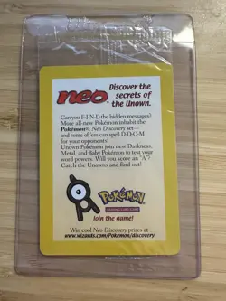 Pokemon TCG - Entei Black Star Promo 34 Reverse Holo Card WOTC - SEALED - Image 1