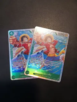 X2 One Piece Card Game TCG Monkey.D.Luffy PRB02-005 SR M/NM Condition - Image 1