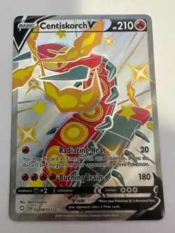 Pokemon TCG Sword & Shield Shining Fates SV108/SV122 Centiscorch V Full Art Card - Image 1