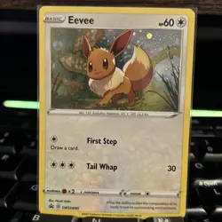 POKEMON TCG BATTLE STYLES EEVEE HOLO CARD #SWSH095 - Image 1
