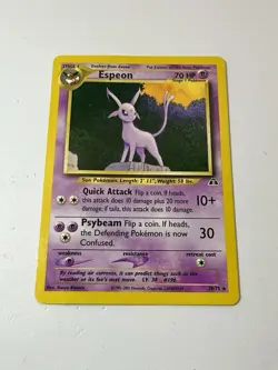 Espeon Neo Discovery 20/75 Rare Non-Holo Vintage Pokemon Card LP (Crease) - Image 1